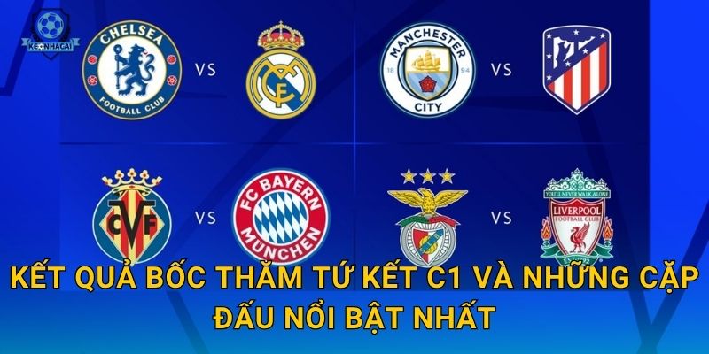 Bốc thăm tứ kết C1: Những cặp đấu đáng chờ đợi nhất và nhận định từ Kèo nhà cái 1 Kết quả bốc thăm tứ kết C1 và những cặp đấu nổi bật nhất